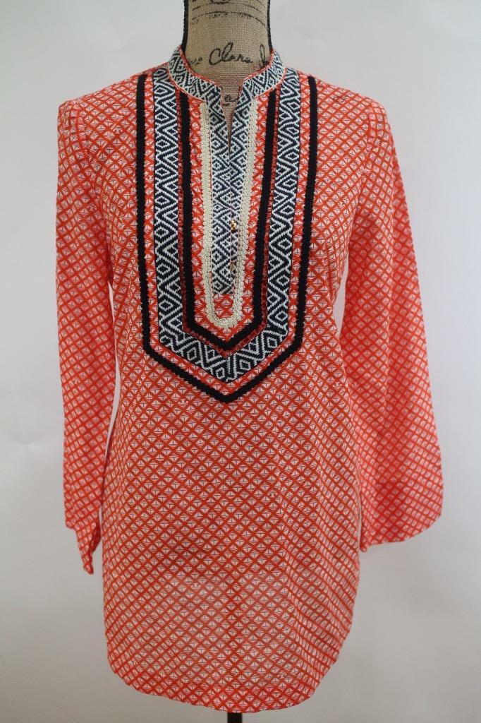 Tory Burch embroidery tunic 11131171 blouse (bl100 | eBay