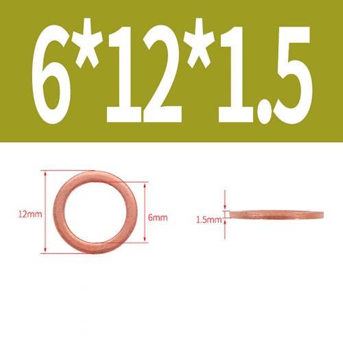 Copper Sealing Washers Metric M3 M4 M5 M6 M8 M10 M12 M14-M60 Flat Seal Washer - Picture 36 of 99