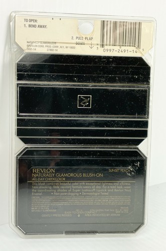 New in Package REVLON NATURALLY GLAMOROUS BLUSH-ON - Sunset Peach **RARE! - Picture 3 of 3