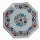 18" Marble Table Top Pietra Dura Inlay Work Home Decor And Garden