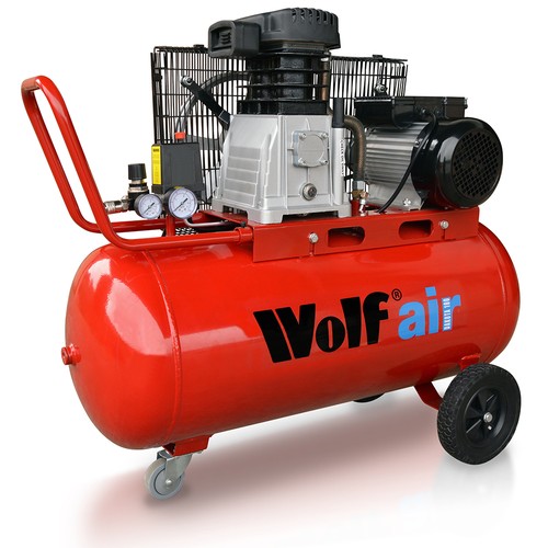 Wolf 90 Litre Air Compressor 240v 150psi 10Bar 3HP Belt Drive 14CFM