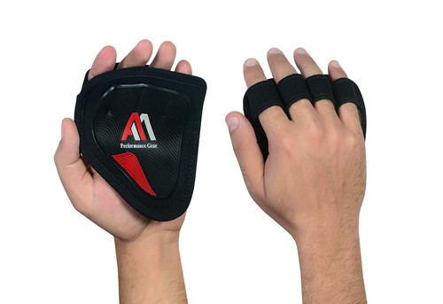 PASTIGLIE GRIP PALESTRA FITNESS SOLLEVAMENTO PESI CROSSFIT ALLENAMENTO BODYBUILDING GRIP PAD - Foto 11 di 18