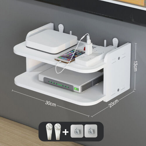 DVD Player Home Easy Install TV Box Shelf Router Bracket Stand Rack Wall Mount - Picture 6 of 11