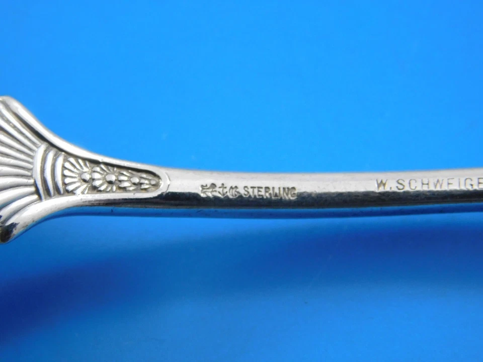 Cuchara sopera Fontainebleau de Gorham de plata esterlina 7" multi-motivo Foto 4 de 4