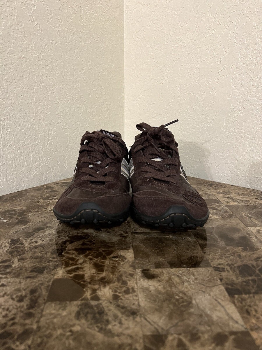 ゆ　　　　　　　　　　　　　　　　　　　　　【Vintage】DIESEL Vintage DIESEL CHEJU 78 Brown Women's Leather Sneakers Shoe