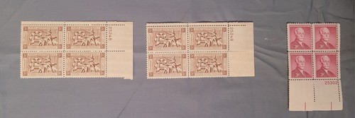 1955 US Postage Plate Block Lot (12 Total) Scott #1067-1069, 1071, 1072 MNH - Picture 3 of 6