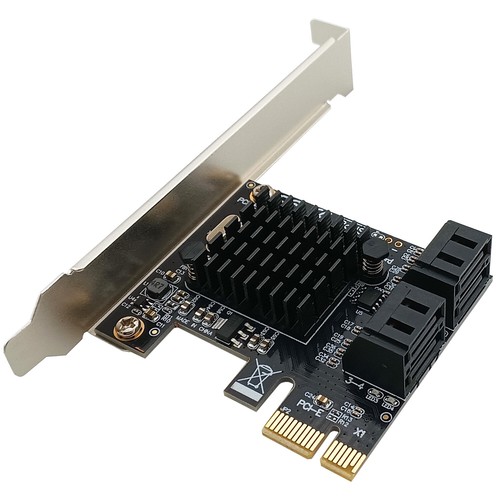 PCIe to 4 SATA Socket Expansion Card Serial ATA Cable Adapter Controller Board - Picture 2 of 9