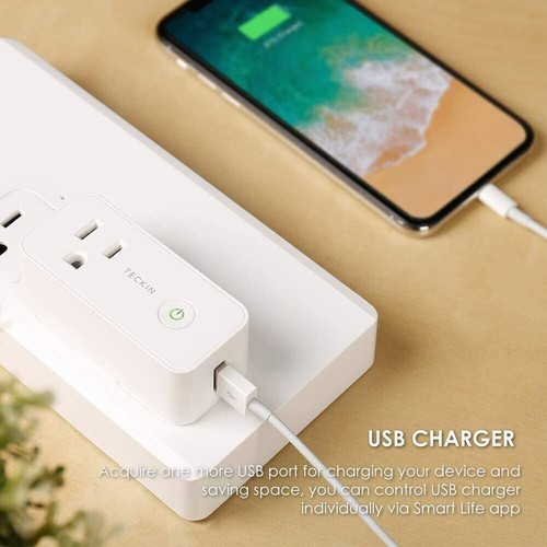 2x pack TECKIN Smart Plug Mini WiFi Outlet with USB Port SP25 Alexa, Google Home - Imagen 5 de 9