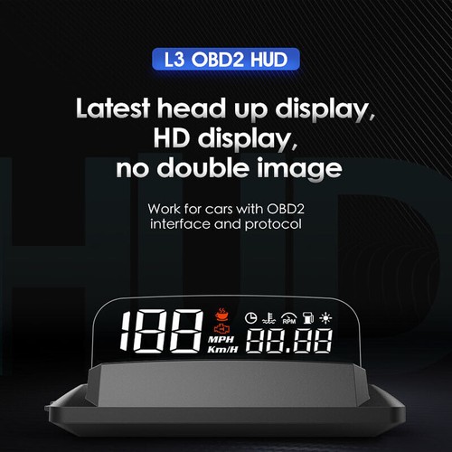 1PC OBD2 Heads Up Display Car Speed Fuel RPM Odometer HUD with Reflection Board - Bild 4 von 21