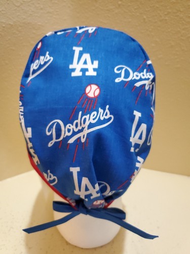 LA Dodgers (words) #2 MLB Men's Skull/Chemo Surgical Scrub Hat/Cap - Picture 5 of 7