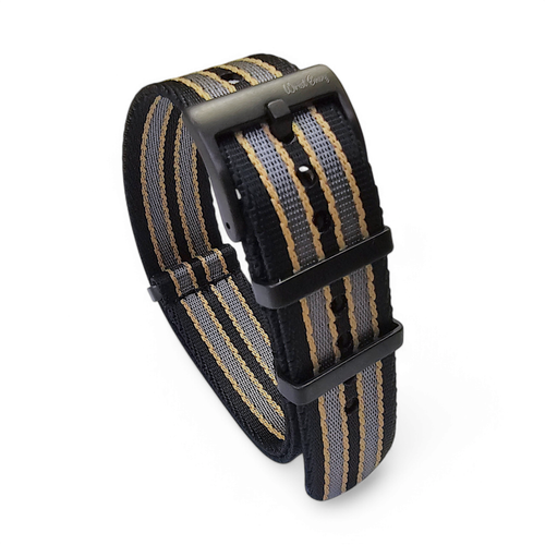 Nylon NATO Watch Strap Band Black Buckle Custom Made James Bond 007 20mm 22mm UK - Picture 28 of 38
