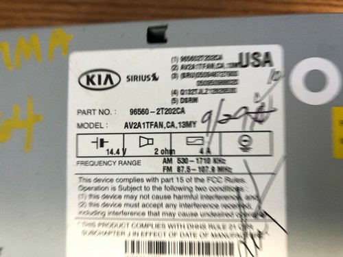 2011 2012 2013 KIA OPTIMA OEM Navigation GPS Screen Radio CD Player Head Unit - Picture 8 of 12