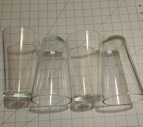 Unbranded: Set Of 4 Clear Heavyweight Pint Glasses, Pre-Owned & Free Shipping - Picture 5 of 9