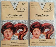 VINTAGE Venida Like Real Human Hairnet Gray Single Mesh