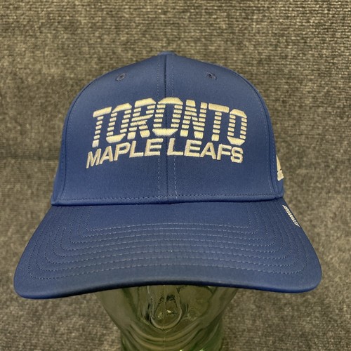Toronto Maple Leafs Flex Fit Hat Blue Embroidered Script Logo Cap M/L - Picture 2 of 6