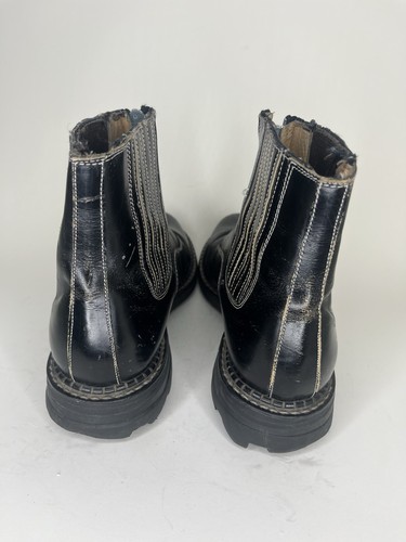 john fluevog Ankle Boots Men Size 9 Black Leather Zip Casual - Picture 6 of 18
