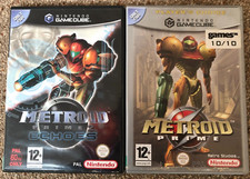Nintendo Gamecube Metroid Prime & Metroid Prime 2 Echoes games, original cases