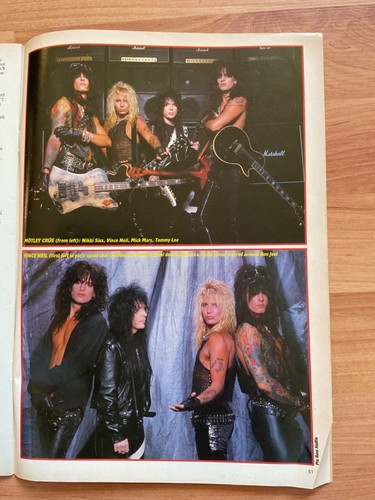 MAG. KERRANG SEPT. 9, 1989 VINCE NEIL MOTLEY CRUE COVER INCLUDES 9 TRADE CARDS - Picture 3 of 14
