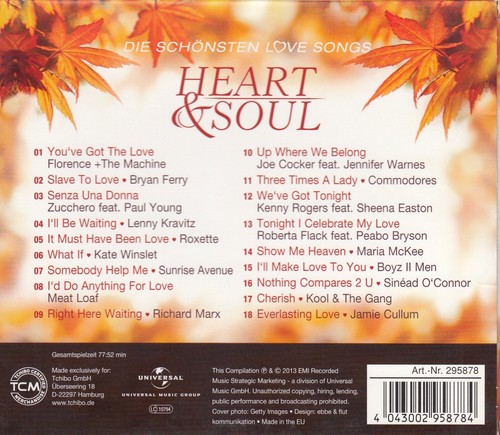 Heart & Soul - Die Schönsten Love Songs:PAUL YOUNG,BRYAN FERRY,MEAT LOAF,CULLUM - Bild 9 von 9