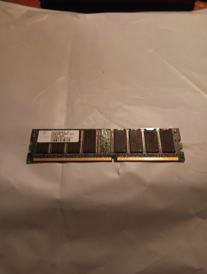 Nanya Dell 512MB PC-2700U NT512D64S8HB1G-6K DDR1 Desktop Ram Memory (12) - Image 2 of 4