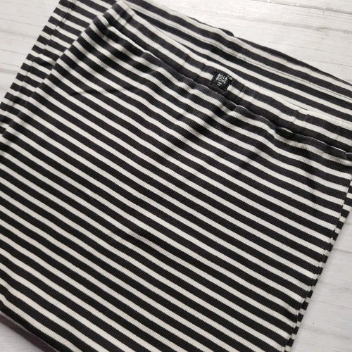 Vintage Y2k Billabong Stretch Pencil Midi Skirt Black and White Striped Womens M - Picture 5 of 6