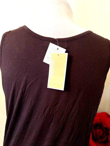 Neu mit Etikett Michael Kors Tanktop GOLD Pailletten U-Ausschnitt GR. 1X SCHOKOLADENFARBEN - Bild 7 von 12
