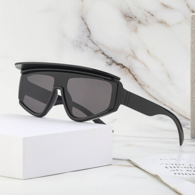 Fashion Oversized Flat Top Sunglasses Outdoor UV400  display picture 3