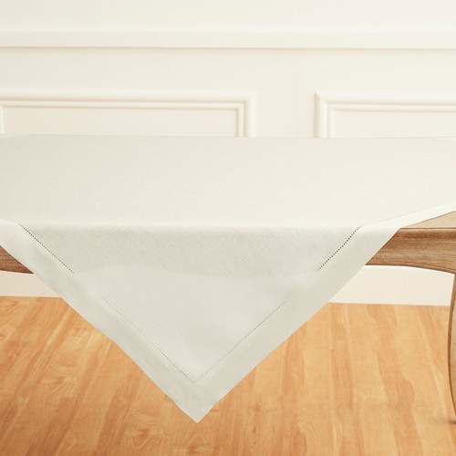 Solino Home 100% Pure Linen Table Throw for Summer Dining, Classic Hemstitch - Picture 11 of 164