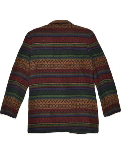 CASA BLANCA Womens 2 Button Blazer Jacket US 6 Medium Brown Fair Isle AG75 - Picture 2 of 3