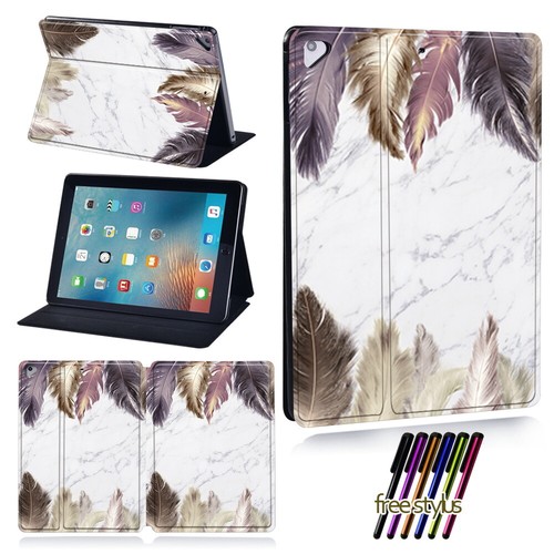 Feather PU Leather Stand Tablet Folio Cover Case for Apple iPad/Air/mini/Pro+Pen - Picture 13 of 20