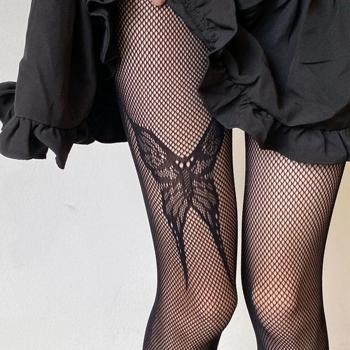 Patterned Fishnet Pantyhose for Women Lace Mesh Long Y2K Style Slim Tights - Picture 16 of 20