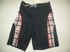 GYMBOREE NAVY N PLAID SWIM TRUNKS BOARDSHORTS 4 5 7 NWT