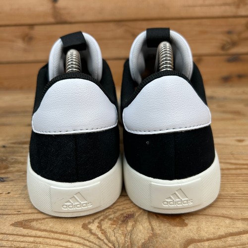 Adidas Trainers Womens Size UK 5 VL Court 3.0 Black White Striped Casual Shoes - Picture 6 of 13