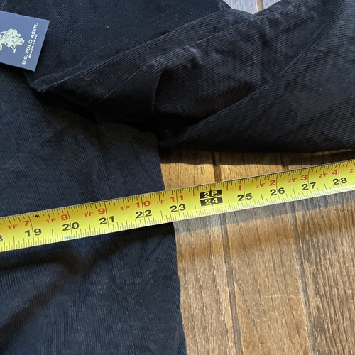 NUEVO CON ETIQUETAS US POLO ASSN Blazer Negro Pana Abrigo Deportivo Chaqueta Forro a Cuadros 48 Corto - Imagen 10 de 14