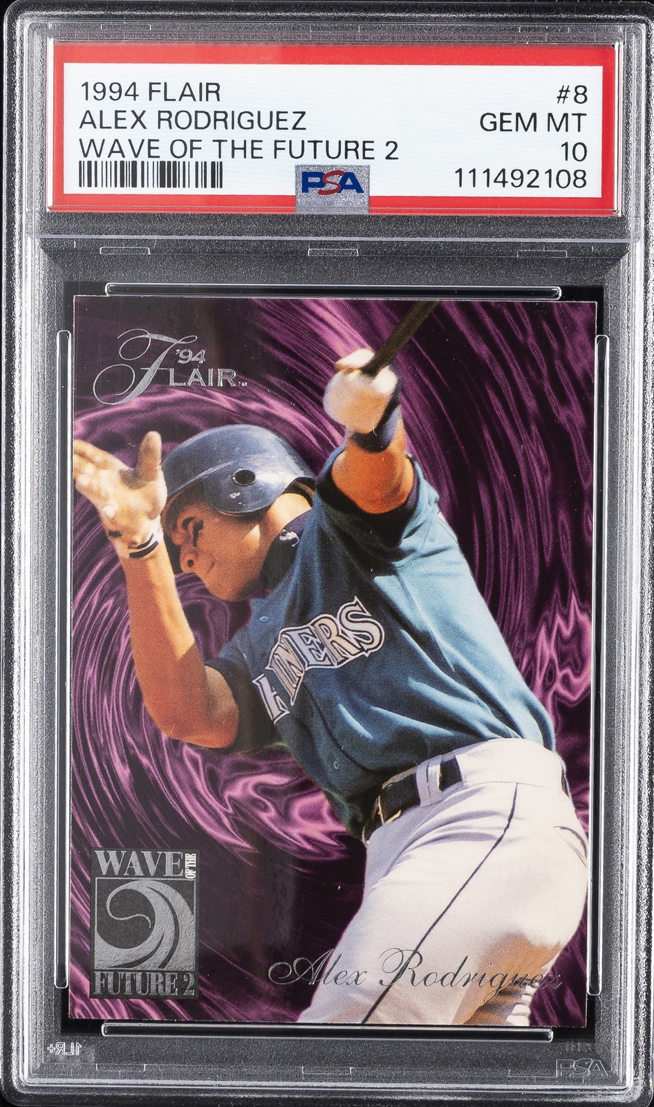 1994 FLAIR WAVE OF THE FUTURE 2 #8 ALEX RODRIGUEZ PSA 10