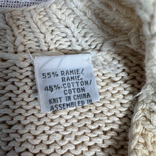 Vintage Marisa Christina Damen L elfenbein handgestrickt Cardigan Pullover Safari Tier Zebra - Bild 6 von 19