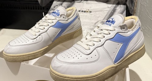 Zapatillas Diadora MI Corte Fila Blanco Vista Azul Zapatos EE. UU. Hombres 5/ WMNS 6.5 - Imagen 2 de 12