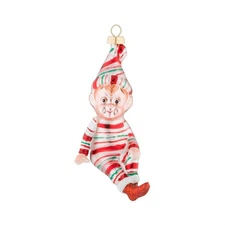 Kat + Annie - Striped Little Elf Ornament - 78383