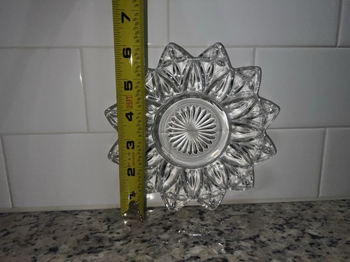 Vintage Federal Glass Petal Pattern Bread Butter Saucers Plates 6.5" Set of 8 - Picture 10 of 21