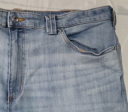 Duluth Trading Ballroom Double Flex Mens 40x32 Slim Fit Blue Denim Jeans EUC - Picture 6 of 14