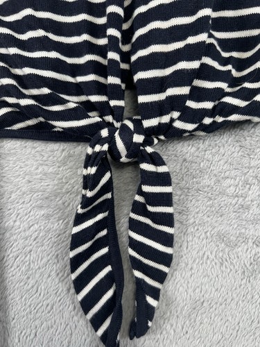 Talbots Pullover Damen L gestreift Bindesaum dunkelblau weiß Petites - Bild 3 von 9