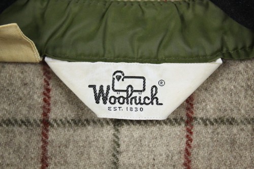 Woolrich Woolen Vintage beige kariert mit grünen & rostfarbenen Knöpfen Holzfällerhemd Gr. XL - Bild 2 von 5