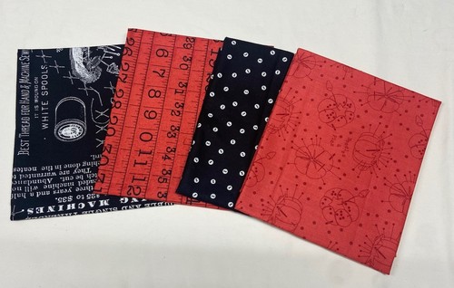 She Who Sews Riley Blake Fat Quarters Lot of 17 J Wecker Frisch Cotton Fabric - Picture 6 of 9