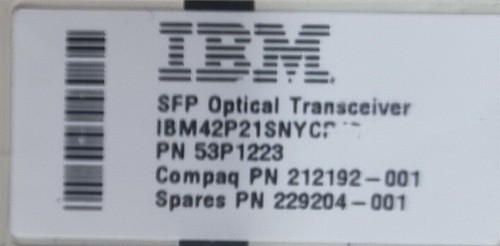 IBM SFP Optical Transceiver 53P1223 Compaq P/N 212192-001 - Photo 3/4