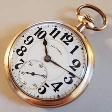 ILLINOIS BUNN SPECIAL 1922 G.F. 16S CASE 21 JEWEL RAILROAD WIND UP POCKET WATCH