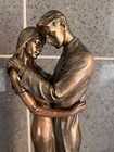 The Embrace Romantic Couple Modern Bronze Figurine (By Veronese)