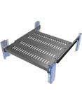 1U Vented 4-Post Adjustable Server Shelf- Universal Tray 16.5-29" Adjustable Mo
