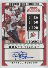2020 Contenders Draft Picks Ticket Green Foil Terrell Burgess Rookie Auto RC