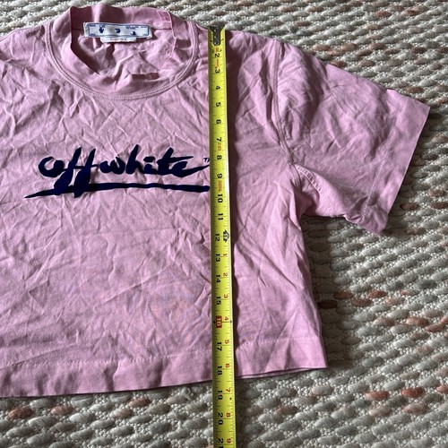 Off- White OW Pink Crop Top Half Shirt Tshirt Lg-425 - Bild 3 von 7
