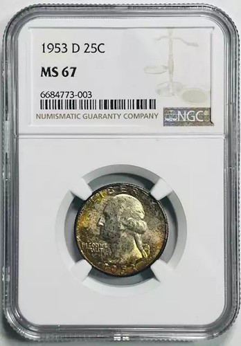 1953 D Washington Quarter NGC MS-67 Wow! - Picture 1 of 2
